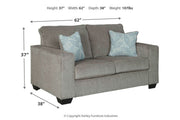 Altari Alloy 2-Piece Sectional with Chaise, Loveseat and Ottoman -  Ashley - Luna Furniture