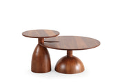 873 Walnut 2 Pc Coffee Table Set - Gate FurnitureCoffee Table