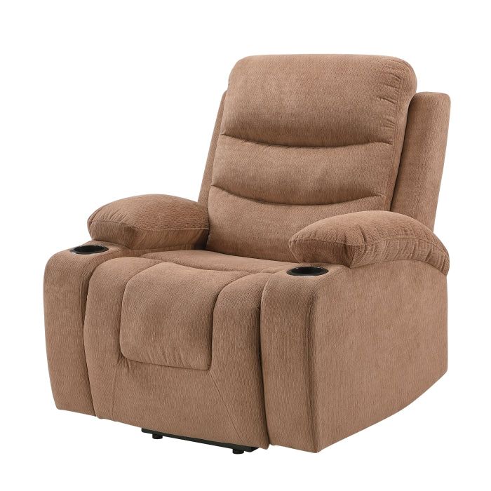 9000BRW-1LTM Power Lift Chair with Massage, Heat, Charging Ports and Cup-holders - 9000BRW-1LTM