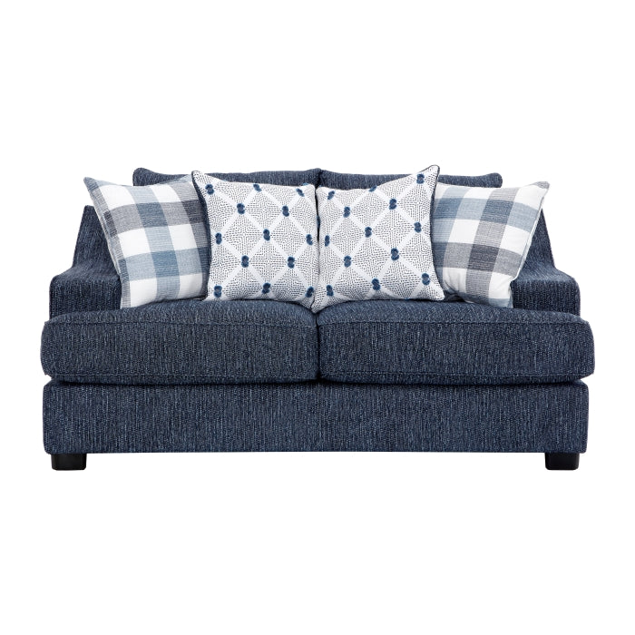 9008BUE*2 2pc Set: Sofa, Love - 9008BUE*2