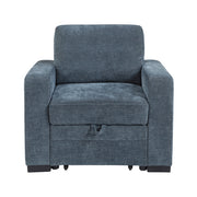 9027BUE-1CL Convertible Chair with Pull-out Bed - 9027BUE-1CL
