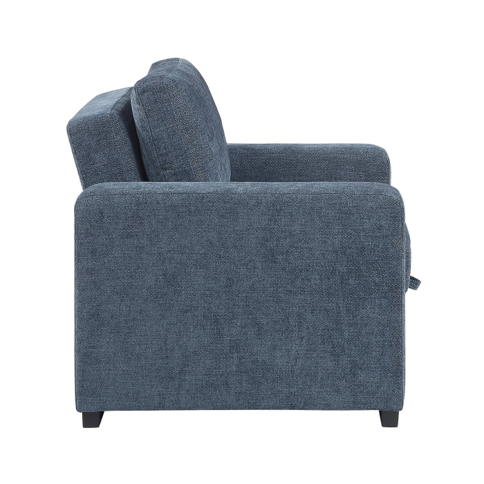 9027BUE-1CL Convertible Chair with Pull-out Bed - 9027BUE-1CL