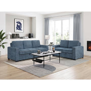 9027BUE-2CL Convertible Love Seat with Pull-out Bed - 9027BUE-2CL