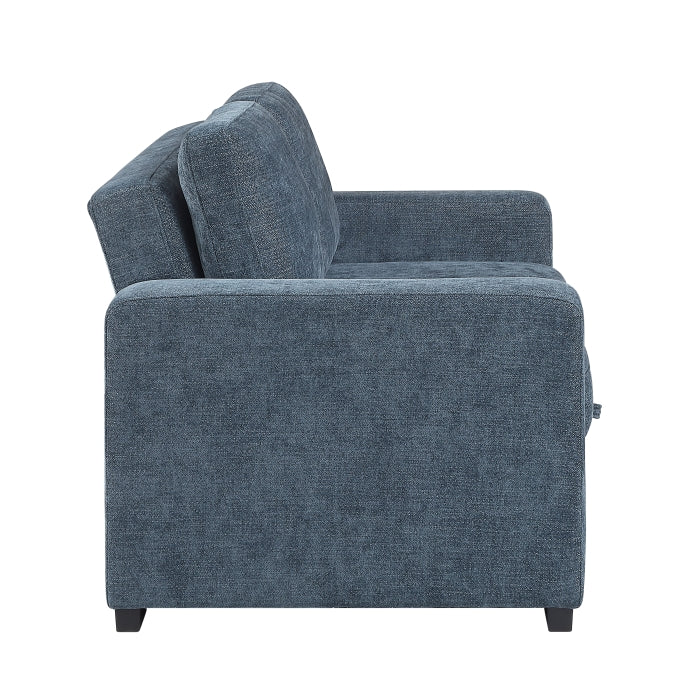 9027BUE-2CL Convertible Love Seat with Pull-out Bed - 9027BUE-2CL