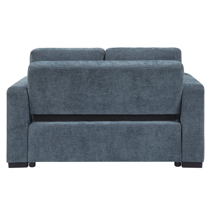 9027BUE-2CL Convertible Love Seat with Pull-out Bed - 9027BUE-2CL