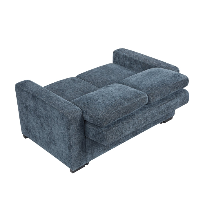 9027BUE-2CL Convertible Love Seat with Pull-out Bed - 9027BUE-2CL