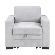 9027GRY-1CL Convertible Chair with Pull-out Bed - 9027GRY-1CL