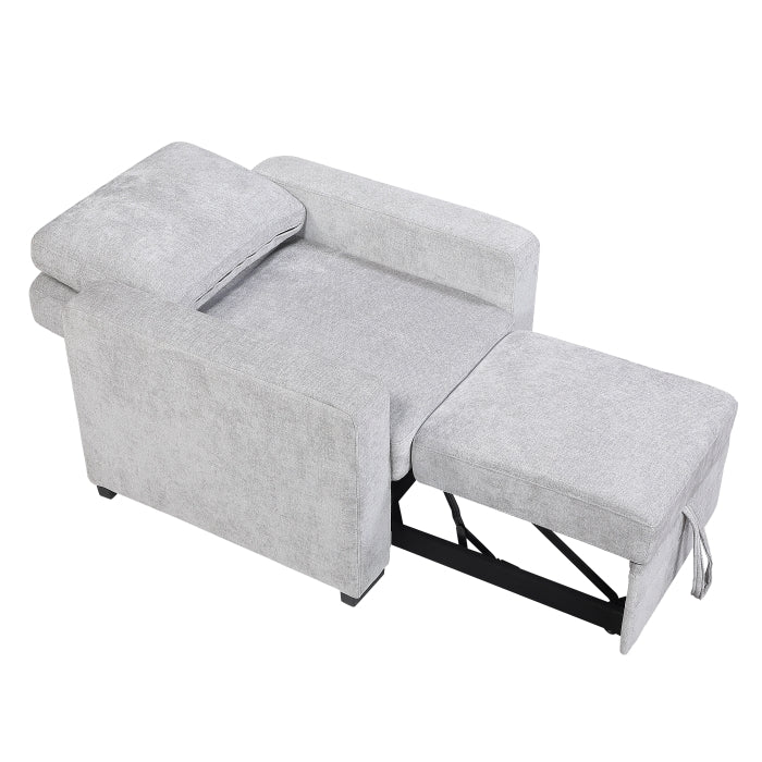 9027GRY-1CL Convertible Chair with Pull-out Bed - 9027GRY-1CL