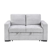 9027GRY-2CL Convertible Love Seat with Pull-out Bed - 9027GRY-2CL
