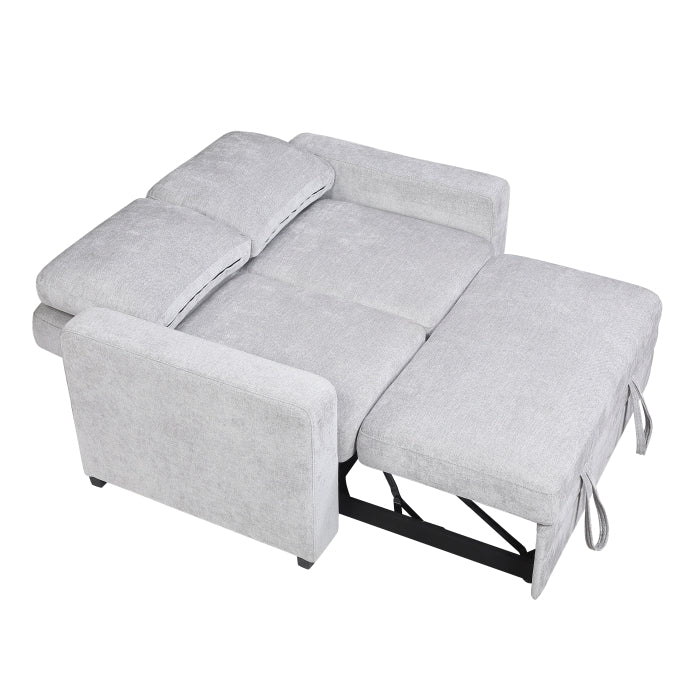 9027GRY-2CL Convertible Love Seat with Pull-out Bed - 9027GRY-2CL