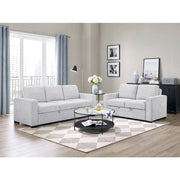 9027GRY-2CL Convertible Love Seat with Pull-out Bed - 9027GRY-2CL