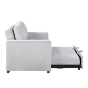 9027GRY-2CL Convertible Love Seat with Pull-out Bed - 9027GRY-2CL