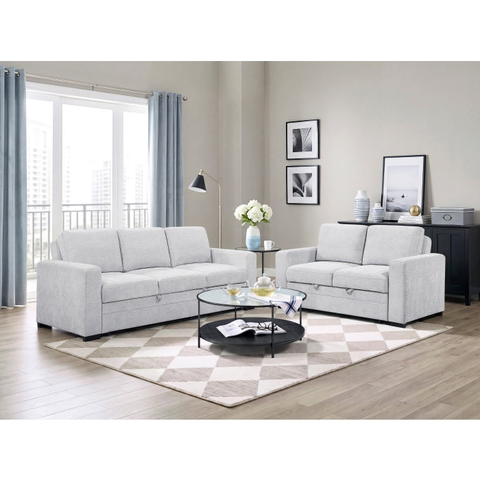 9027GRY-3CL Convertible Sofa with Pull-out Bed - 9027GRY-3CL