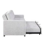 9027GRY-3CL Convertible Sofa with Pull-out Bed - 9027GRY-3CL