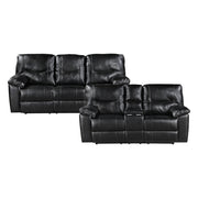 9037BLK*2 2pc Set: Sofa, Love - 9037BLK*2
