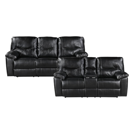 9037BLK*2 2pc Set: Sofa, Love - 9037BLK*2