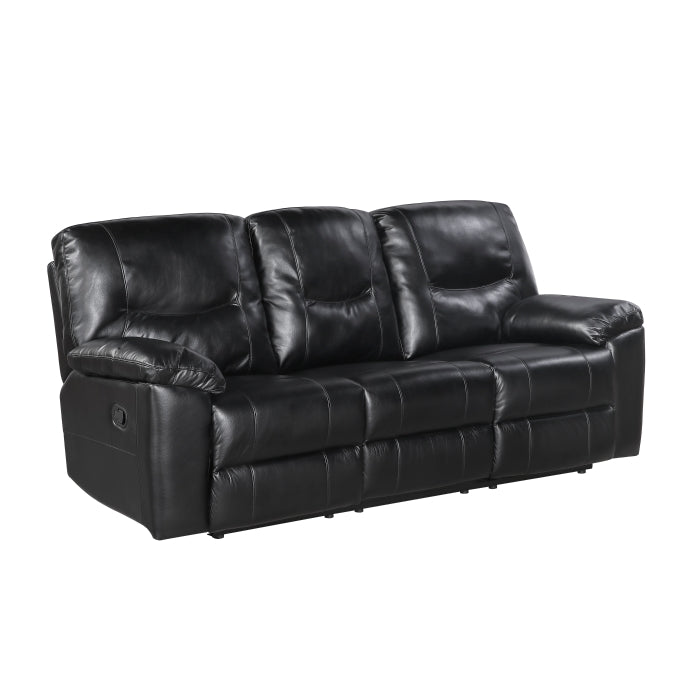 9037BLK*2 2pc Set: Sofa, Love - 9037BLK*2