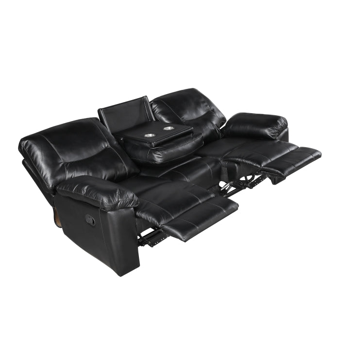 9037BLK*2 2pc Set: Sofa, Love - 9037BLK*2