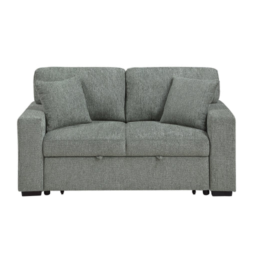 9050GRN-2SL Love Seat with Pull-out Bed, Arms with Shelves and Charging Ports - 9050GRN-2SL