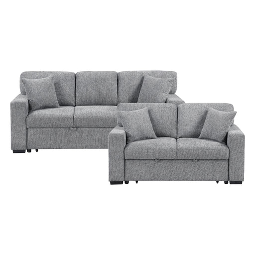 9050GRY*2SL 2pc Set: Sofa, Love - 9050GRY*2SL
