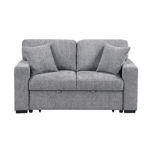9050GRY-2SL Love Seat with Pull-out Bed, Arms with Shelves and Charging Ports - 9050GRY-2SL