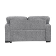9050GRY-2SL Love Seat with Pull-out Bed, Arms with Shelves and Charging Ports - 9050GRY-2SL