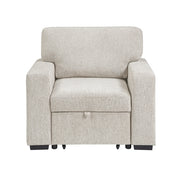 9050TPE-1SL Chair with Pull-out Ottoman, Arms with Shelves and Charging Ports - 9050TPE-1SL