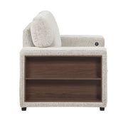 9050TPE-1SL Chair with Pull-out Ottoman, Arms with Shelves and Charging Ports - 9050TPE-1SL