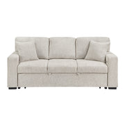 9050TPE-3SL Sofa with Pull-out Bed, Center Drop-down Cup Holders, Arms with Shelves and Charging Ports - 9050TPE-3SL