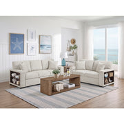 9050TPE-3SL Sofa with Pull-out Bed, Center Drop-down Cup Holders, Arms with Shelves and Charging Ports - 9050TPE-3SL