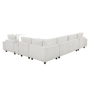 9067TPE*6LC1R 6-Piece Modular Sectional with Left Chaise, Console with Hidden Storage, Wireless Speakers, Wireless Chargers, Swivel Table Top, Reading Lights and Charging Ports - 9067TPE*6LC1R