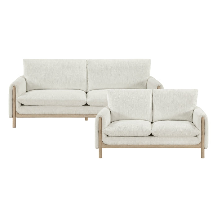 9069BEG*2 2pc Set: Sofa, Love - 9069BEG*2