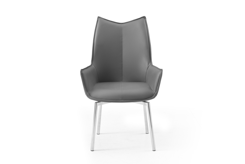 9087 Table Dark grey with 1218 swivel dark grey chair SET - p12870