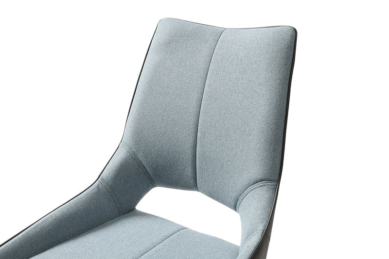 9087 Table Dark grey with 1239 swivel blue chairs SET - p12869