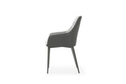 9087 Table Dark Grey With 1254 Chairs And Vulcano Buffet/Mirror Set - p14484