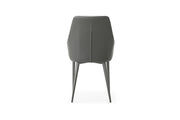 9087 Table Dark Grey With 1254 Chairs And Vulcano Buffet/Mirror Set - p14484