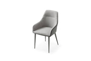 9087 Table Dark Grey With 1254 Chairs Set - Gate FurnitureDining Room Set