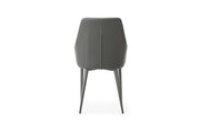 9087 Table Dark Grey With 1254 Chairs Set - Gate FurnitureDining Room Set