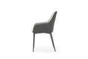 9087 Table Dark Grey With 1254 Chairs Set - Gate FurnitureDining Room Set