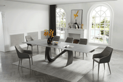 9087 Table Dark grey with 1254 chairs SET - p12871