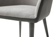 9087 Table Dark grey with 1254 chairs SET - p12871