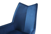 9087 Table White with 1218 swivel blue chair SET - p12872