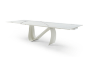 9087 Table White with 1218 swivel blue chair SET - p12872