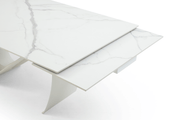 9087 Table White with 1218 swivel blue chair SET - p12872