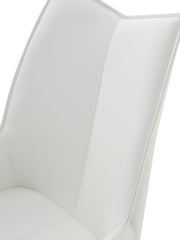 9087 Table White With 1218 Swivel White Chair Set - Gate FurnitureDining Room Set