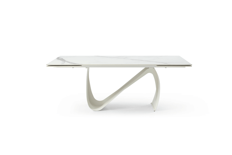 9087 Table White with 1218 swivel white chair SET - p12873