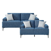 9124BUE*2 2pc Set: Sofa, Love - 9124BUE*2
