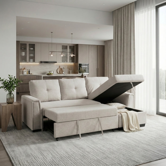 9145PWT*32AVC (3)2-Piece Sectional with Reversible Chaise and Pull-out Bed - 9145PWT*32AVC