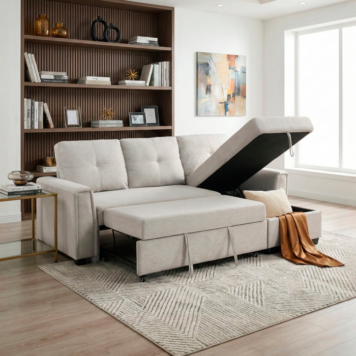 9145PWT*32AVC (3)2-Piece Sectional with Reversible Chaise and Pull-out Bed - 9145PWT*32AVC