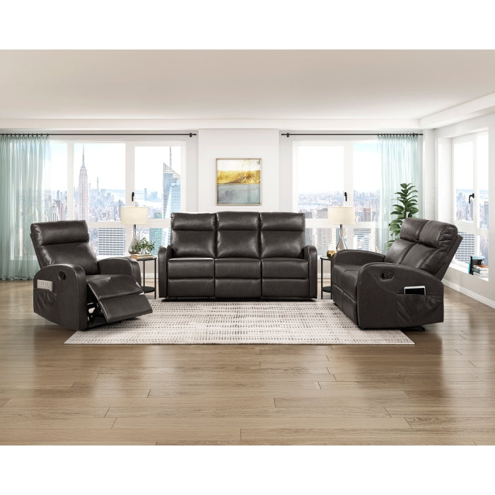 9147PUE-2 Double Reclining Love Seat - 9147PUE-2